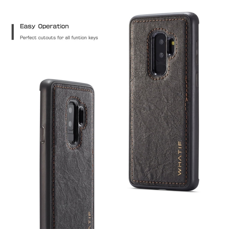 For Galaxy S9+ WHATIF Kraft Paper TPU + PC Full Coverage Protective Case