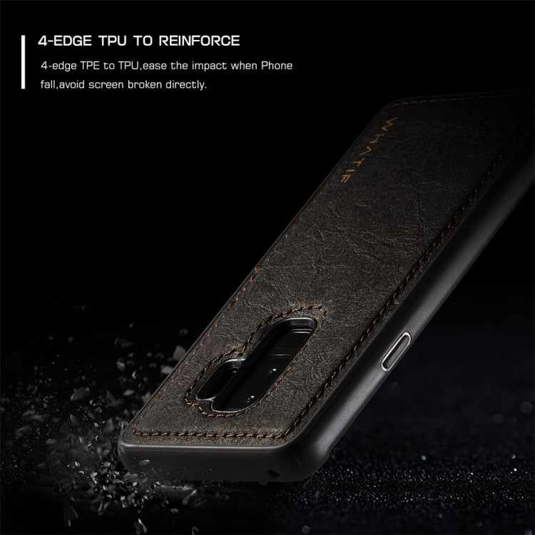 For Galaxy S9+ WHATIF Kraft Paper TPU + PC Full Coverage Protective Case