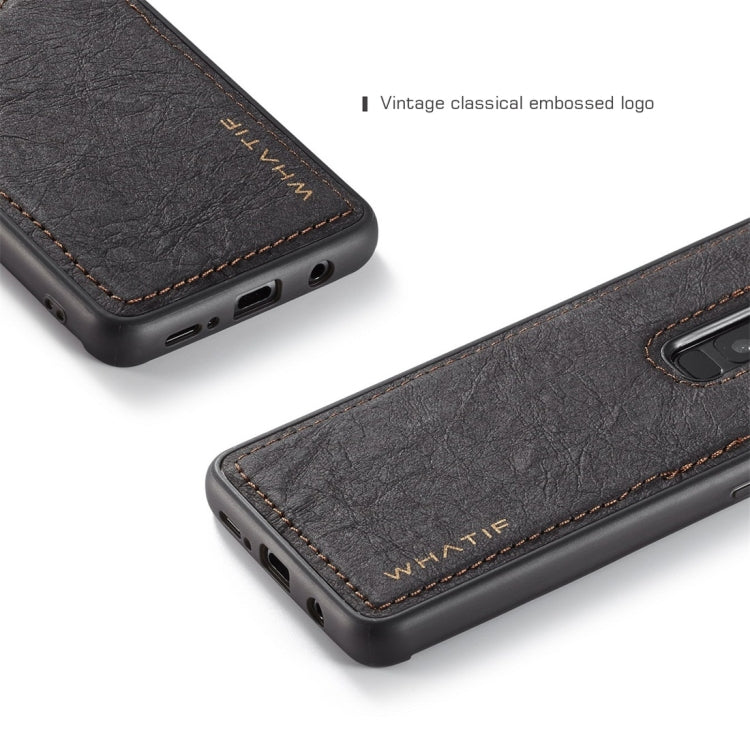 For Galaxy S9+ WHATIF Kraft Paper TPU + PC Full Coverage Protective Case