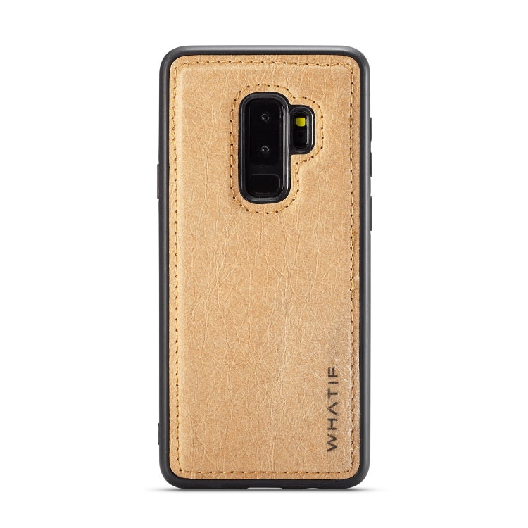 For Galaxy S9+ WHATIF Kraft Paper TPU + PC Full Coverage Protective Case