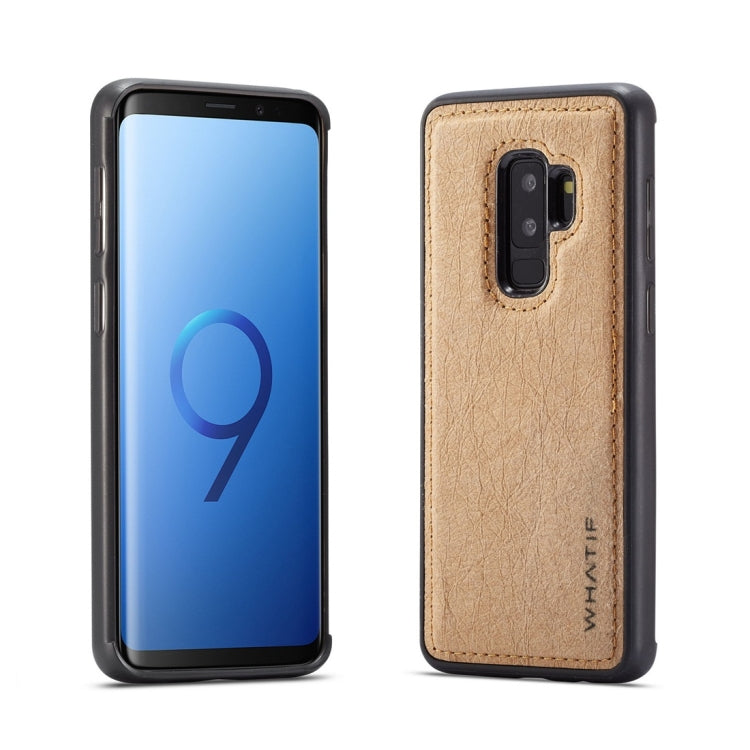 For Galaxy S9+ WHATIF Kraft Paper TPU + PC Full Coverage Protective Case