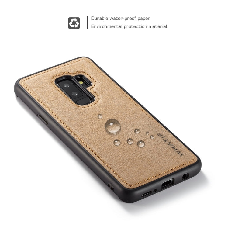 For Galaxy S9+ WHATIF Kraft Paper TPU + PC Full Coverage Protective Case