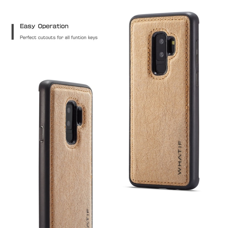 For Galaxy S9+ WHATIF Kraft Paper TPU + PC Full Coverage Protective Case