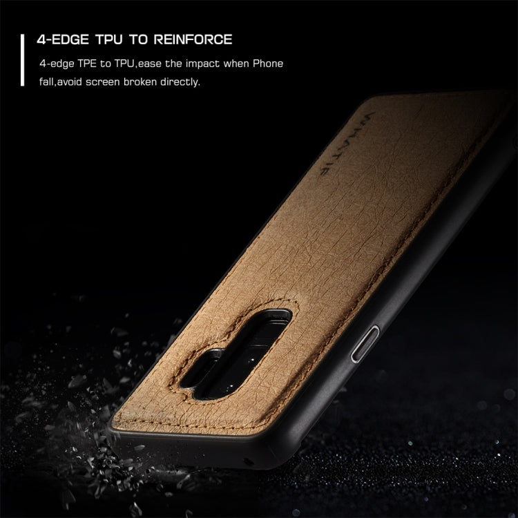 For Galaxy S9+ WHATIF Kraft Paper TPU + PC Full Coverage Protective Case