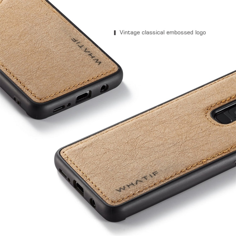For Galaxy S9+ WHATIF Kraft Paper TPU + PC Full Coverage Protective Case