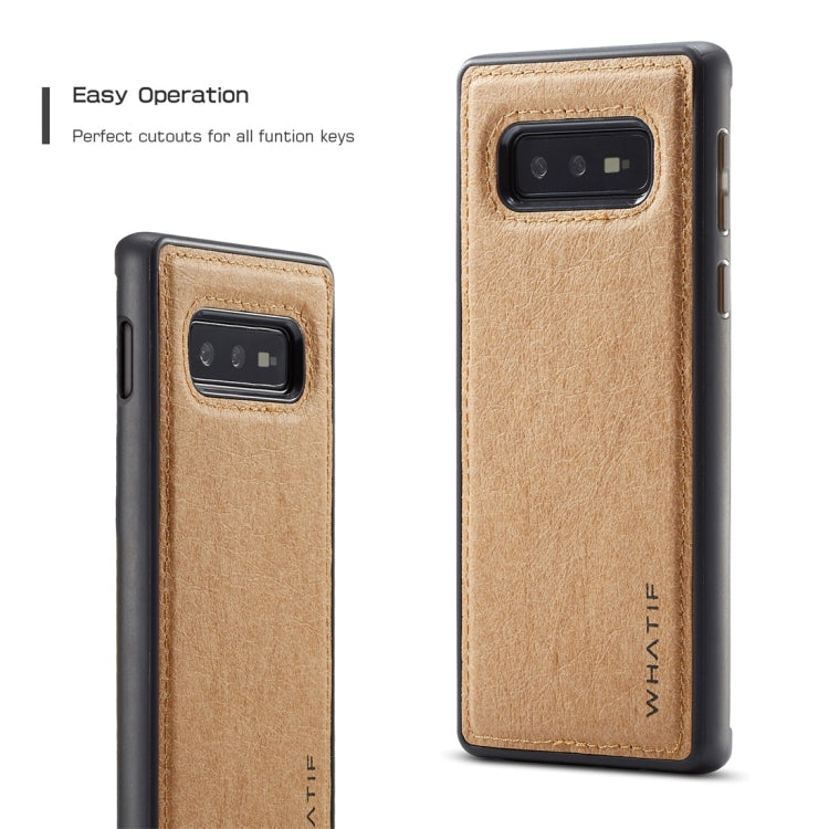 For Galaxy S10e WHATIF Kraft Paper TPU + PC Full Coverage Protective Case