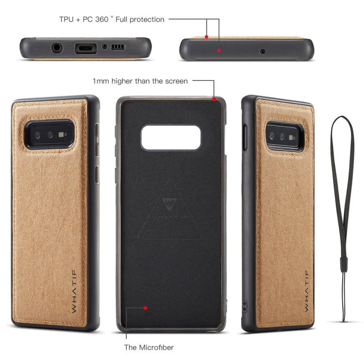 For Galaxy S10e WHATIF Kraft Paper TPU + PC Full Coverage Protective Case