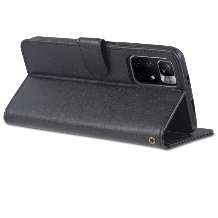 For Xiaomi Redmi Note 11 / Poco M4 Pro 5G AZNS Sheepskin Texture Horizontal Flip Leather Phone Case with Holder & Card Slots & Wallet