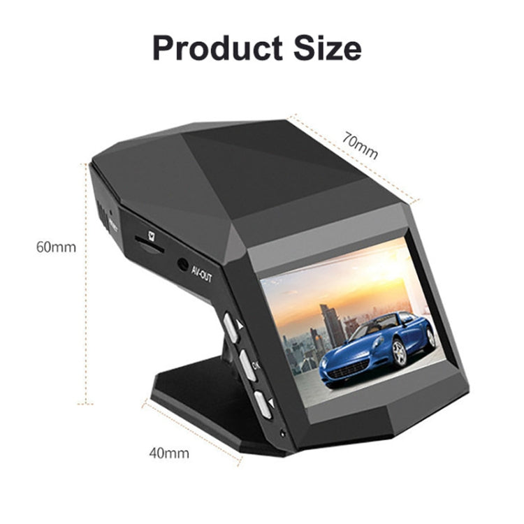 2 inch HD Dual Lens 1080P No Light Night Vision Hidden Driving Recorder with Aromatherapy, SD Card Memory:64G