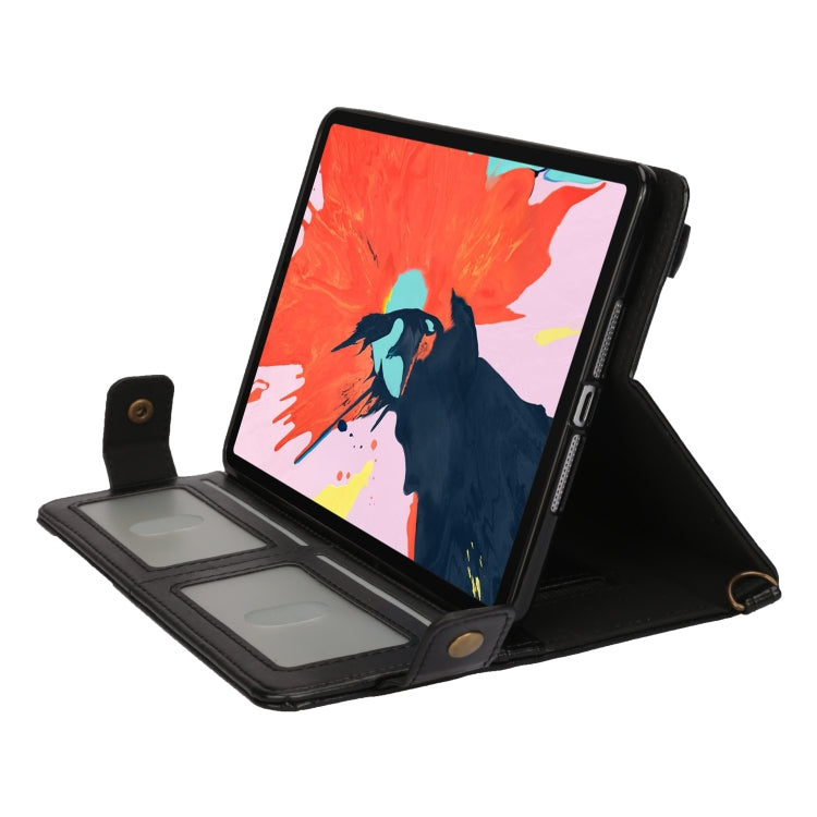 For iPad Pro 11 inch (2018) Envelope Horizontal Flip PU Leather Case with Card Slots & Pen Slots & Holder & Wallet & Photo Frame & Shoulder Strap