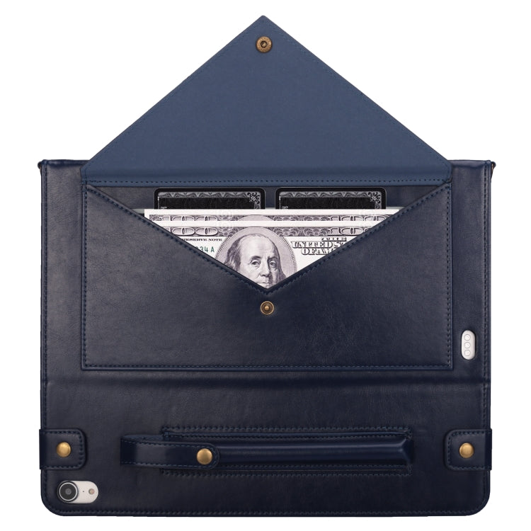 For iPad Pro 11 inch (2018) Envelope Horizontal Flip PU Leather Case with Card Slots & Pen Slots & Holder & Wallet & Photo Frame & Shoulder Strap