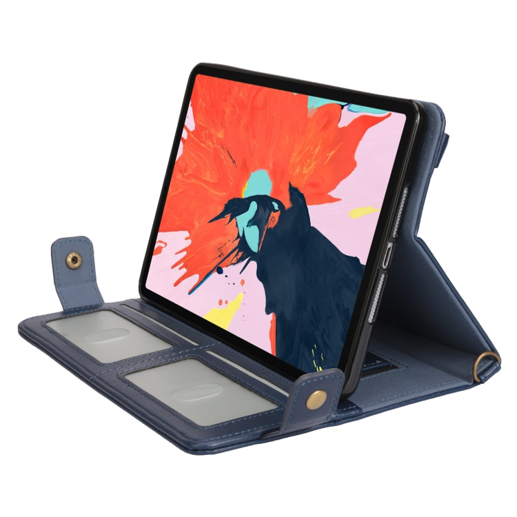 For iPad Pro 11 inch (2018) Envelope Horizontal Flip PU Leather Case with Card Slots & Pen Slots & Holder & Wallet & Photo Frame & Shoulder Strap