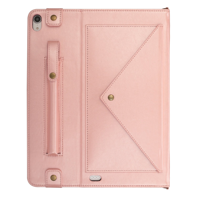 For iPad Pro 11 inch (2018) Envelope Horizontal Flip PU Leather Case with Card Slots & Pen Slots & Holder & Wallet & Photo Frame & Shoulder Strap