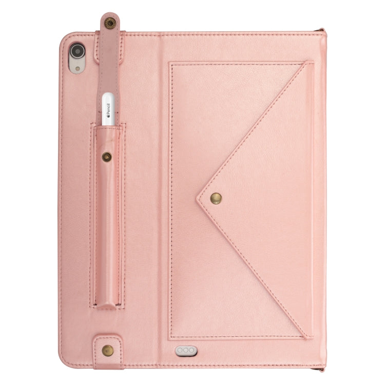 For iPad Pro 11 inch (2018) Envelope Horizontal Flip PU Leather Case with Card Slots & Pen Slots & Holder & Wallet & Photo Frame & Shoulder Strap