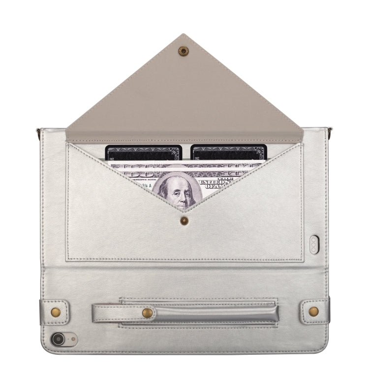 For iPad Pro 11 inch (2018) Envelope Horizontal Flip PU Leather Case with Card Slots & Pen Slots & Holder & Wallet & Photo Frame & Shoulder Strap