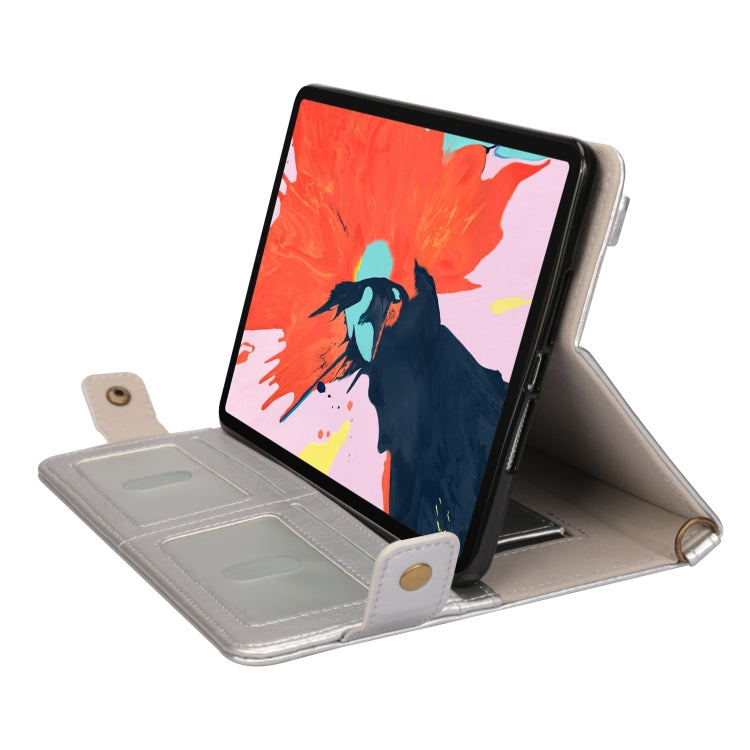 For iPad Pro 11 inch (2018) Envelope Horizontal Flip PU Leather Case with Card Slots & Pen Slots & Holder & Wallet & Photo Frame & Shoulder Strap