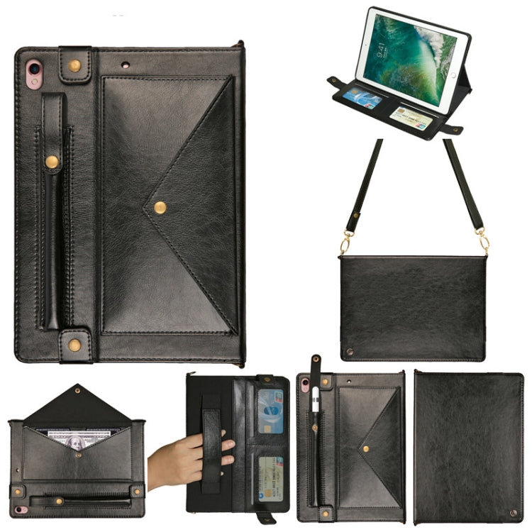 For iPad 10.5 inch Envelope Horizontal Flip PU Leather Case with Card Slots & Pen Slots & Holder & Wallet & Photo Frame & Shoulder Strap