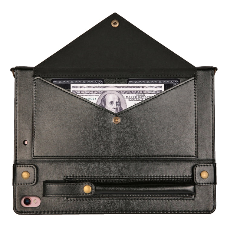 For iPad 10.5 inch Envelope Horizontal Flip PU Leather Case with Card Slots & Pen Slots & Holder & Wallet & Photo Frame & Shoulder Strap
