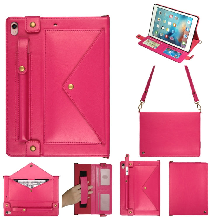 For iPad 10.5 inch Envelope Horizontal Flip PU Leather Case with Card Slots & Pen Slots & Holder & Wallet & Photo Frame & Shoulder Strap