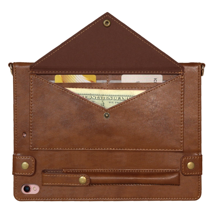 For iPad 10.5 inch Envelope Horizontal Flip PU Leather Case with Card Slots & Pen Slots & Holder & Wallet & Photo Frame & Shoulder Strap