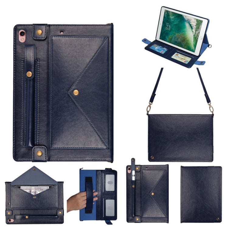 For iPad 10.5 inch Envelope Horizontal Flip PU Leather Case with Card Slots & Pen Slots & Holder & Wallet & Photo Frame & Shoulder Strap