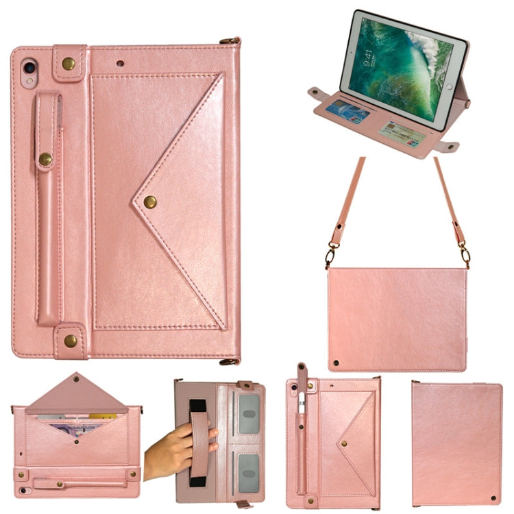 For iPad 10.5 inch Envelope Horizontal Flip PU Leather Case with Card Slots & Pen Slots & Holder & Wallet & Photo Frame & Shoulder Strap