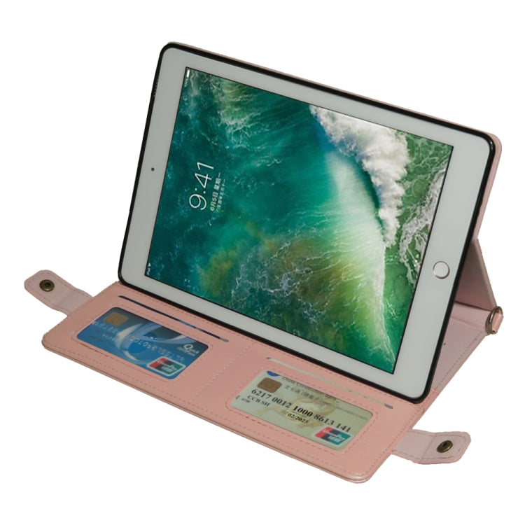 For iPad 10.5 inch Envelope Horizontal Flip PU Leather Case with Card Slots & Pen Slots & Holder & Wallet & Photo Frame & Shoulder Strap