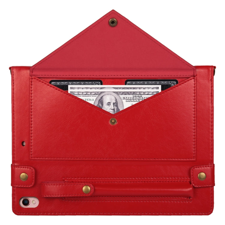 For iPad 10.5 inch Envelope Horizontal Flip PU Leather Case with Card Slots & Pen Slots & Holder & Wallet & Photo Frame & Shoulder Strap