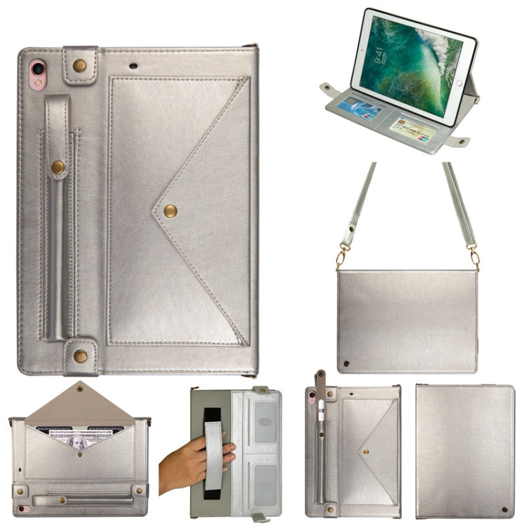 For iPad 10.5 inch Envelope Horizontal Flip PU Leather Case with Card Slots & Pen Slots & Holder & Wallet & Photo Frame & Shoulder Strap