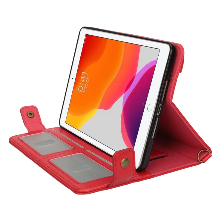 For iPad 10.2 2021 / 2020 / 2019 Envelope Horizontal Flip PU Leather Case with Card Slots & Pen Slots & Holder & Wallet & Photo Frame & Shoulder Strap