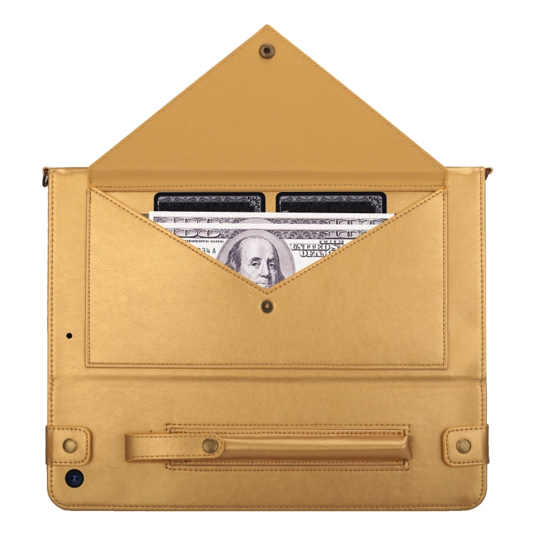 For iPad 10.2 2021 / 2020 / 2019 Envelope Horizontal Flip PU Leather Case with Card Slots & Pen Slots & Holder & Wallet & Photo Frame & Shoulder Strap