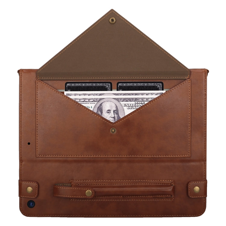 For iPad 10.2 2021 / 2020 / 2019 Envelope Horizontal Flip PU Leather Case with Card Slots & Pen Slots & Holder & Wallet & Photo Frame & Shoulder Strap