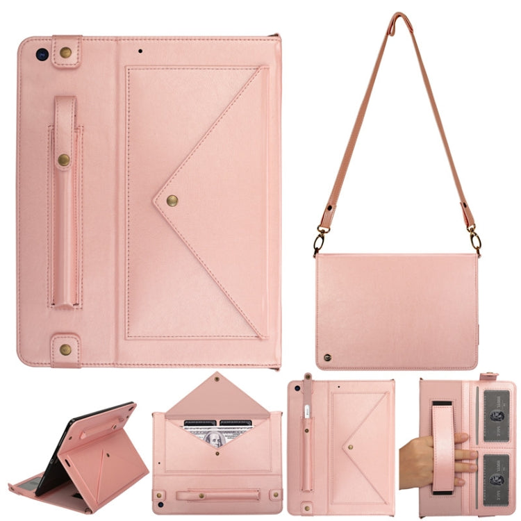 For iPad 10.2 2021 / 2020 / 2019 Envelope Horizontal Flip PU Leather Case with Card Slots & Pen Slots & Holder & Wallet & Photo Frame & Shoulder Strap