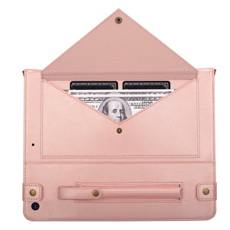 For iPad 10.2 2021 / 2020 / 2019 Envelope Horizontal Flip PU Leather Case with Card Slots & Pen Slots & Holder & Wallet & Photo Frame & Shoulder Strap