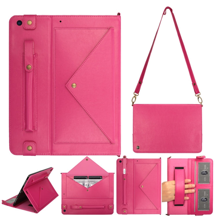 For iPad 10.2 2021 / 2020 / 2019 Envelope Horizontal Flip PU Leather Case with Card Slots & Pen Slots & Holder & Wallet & Photo Frame & Shoulder Strap