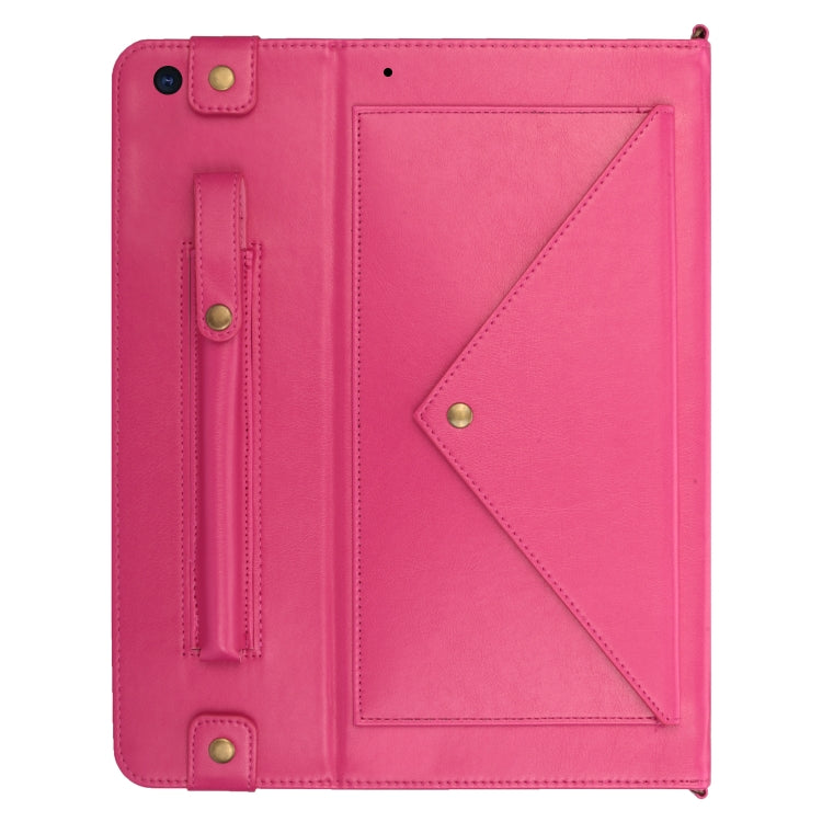 For iPad 10.2 2021 / 2020 / 2019 Envelope Horizontal Flip PU Leather Case with Card Slots & Pen Slots & Holder & Wallet & Photo Frame & Shoulder Strap