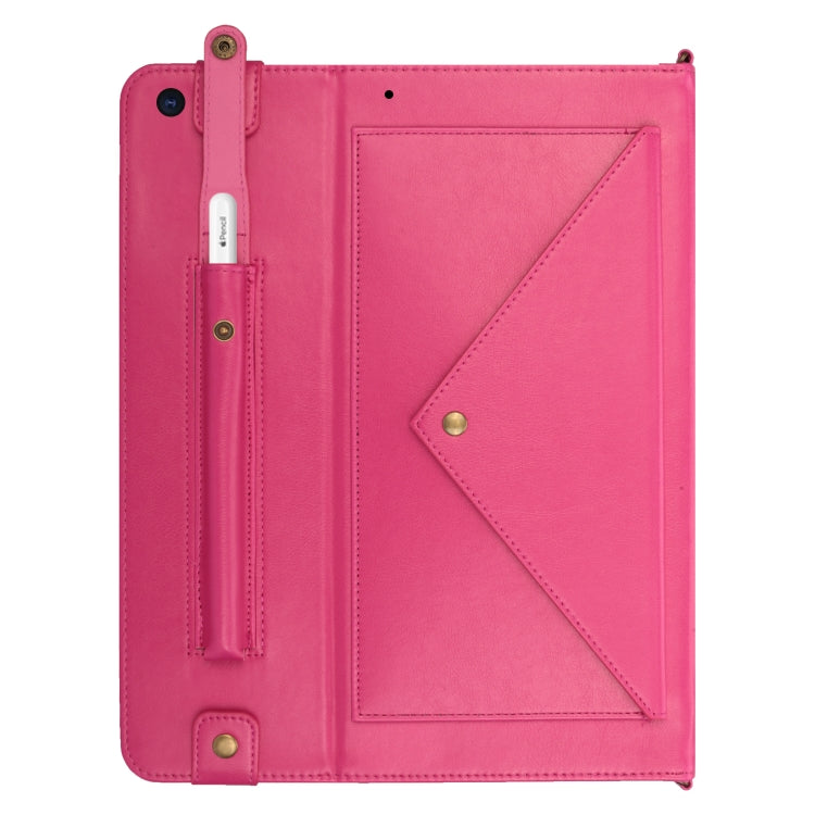 For iPad 10.2 2021 / 2020 / 2019 Envelope Horizontal Flip PU Leather Case with Card Slots & Pen Slots & Holder & Wallet & Photo Frame & Shoulder Strap