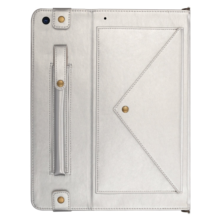 For iPad 10.2 2021 / 2020 / 2019 Envelope Horizontal Flip PU Leather Case with Card Slots & Pen Slots & Holder & Wallet & Photo Frame & Shoulder Strap