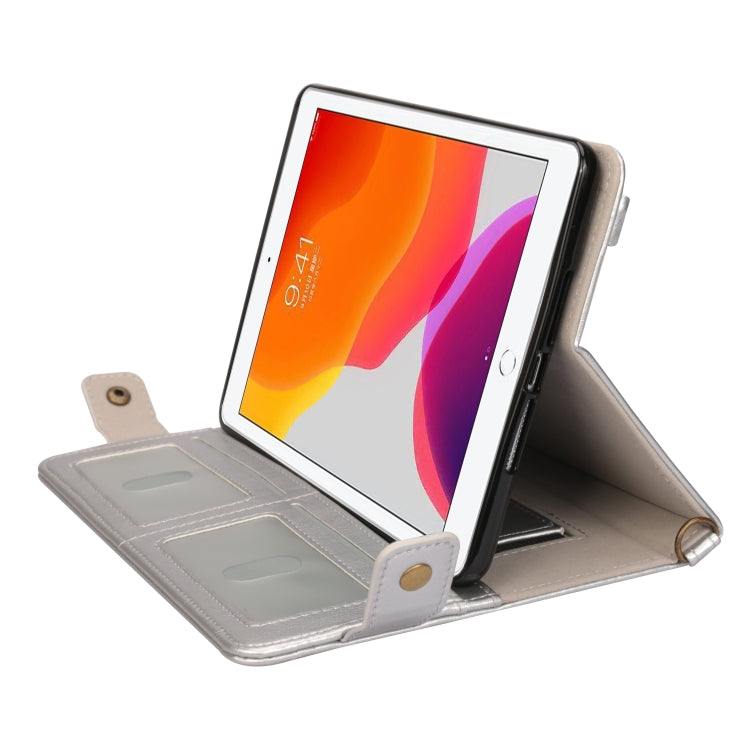 For iPad 10.2 2021 / 2020 / 2019 Envelope Horizontal Flip PU Leather Case with Card Slots & Pen Slots & Holder & Wallet & Photo Frame & Shoulder Strap