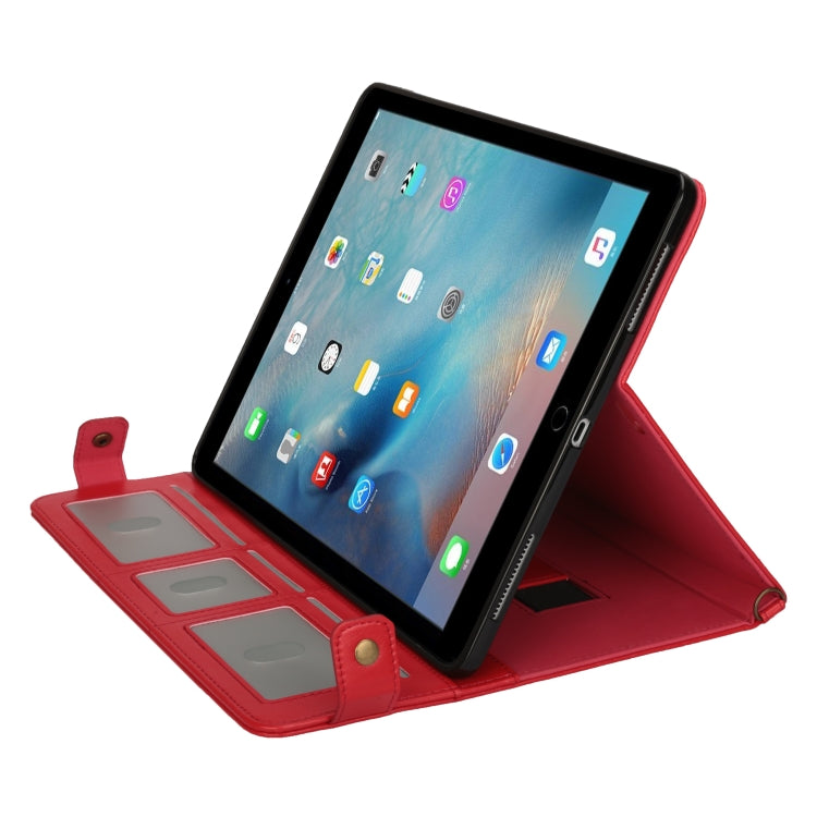 For iPad Pro 12.9 inch (2017) Envelope Horizontal Flip PU Leather Case with Card Slots & Pen Slots & Holder & Wallet & Photo Frame & Shoulder Strap