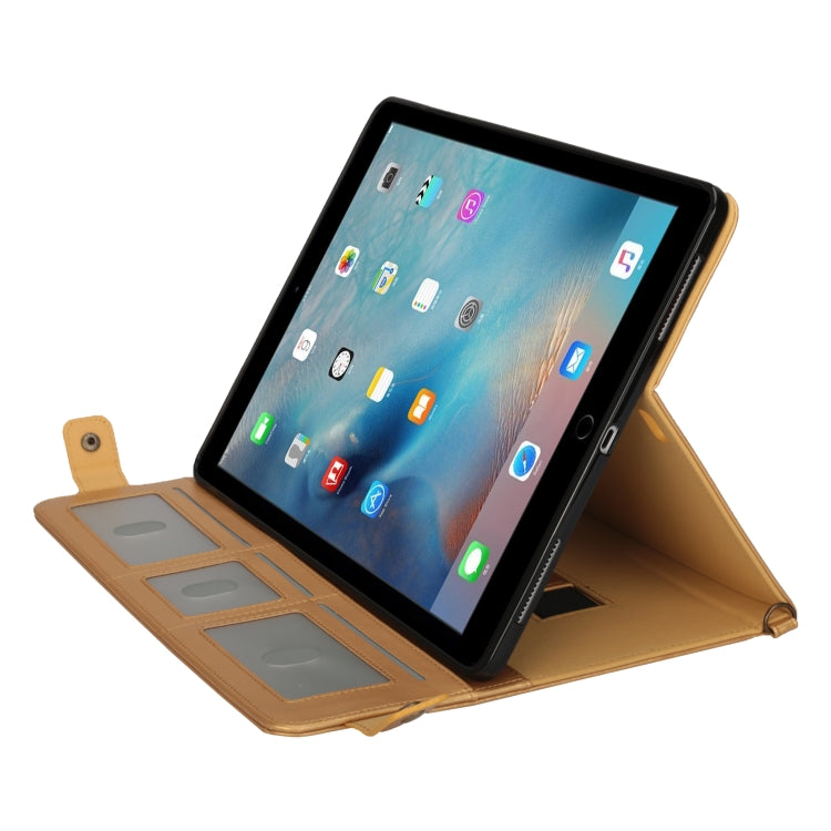 For iPad Pro 12.9 inch (2017) Envelope Horizontal Flip PU Leather Case with Card Slots & Pen Slots & Holder & Wallet & Photo Frame & Shoulder Strap