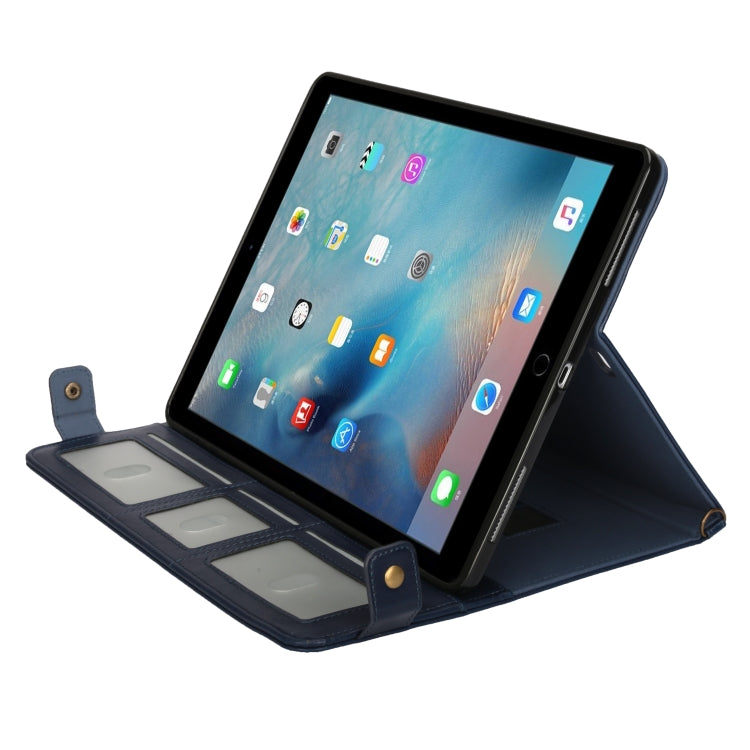 For iPad Pro 12.9 inch (2017) Envelope Horizontal Flip PU Leather Case with Card Slots & Pen Slots & Holder & Wallet & Photo Frame & Shoulder Strap