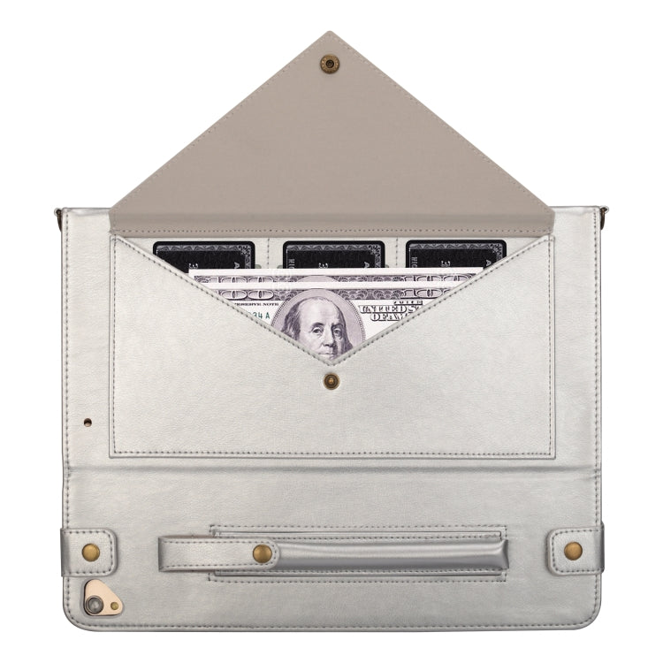 For iPad Pro 12.9 inch (2017) Envelope Horizontal Flip PU Leather Case with Card Slots & Pen Slots & Holder & Wallet & Photo Frame & Shoulder Strap
