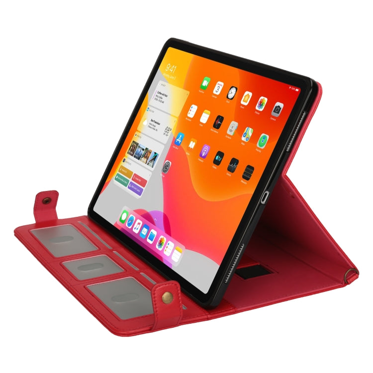 For iPad Pro 12.9 inch (2018) Envelope Horizontal Flip PU Leather Case with Card Slots & Pen Slots & Holder & Wallet & Photo Frame & Shoulder Strap
