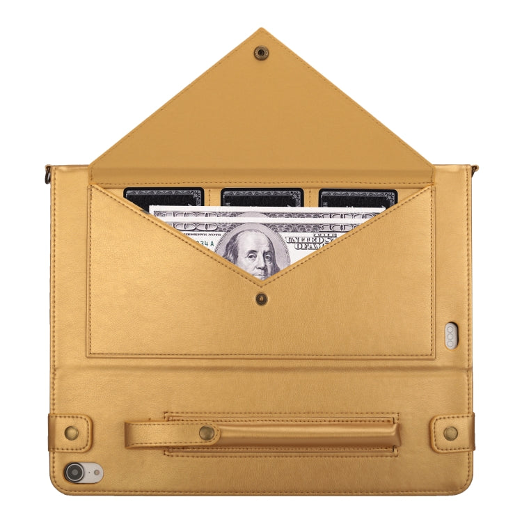 For iPad Pro 12.9 inch (2018) Envelope Horizontal Flip PU Leather Case with Card Slots & Pen Slots & Holder & Wallet & Photo Frame & Shoulder Strap