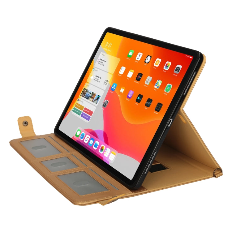 For iPad Pro 12.9 inch (2018) Envelope Horizontal Flip PU Leather Case with Card Slots & Pen Slots & Holder & Wallet & Photo Frame & Shoulder Strap