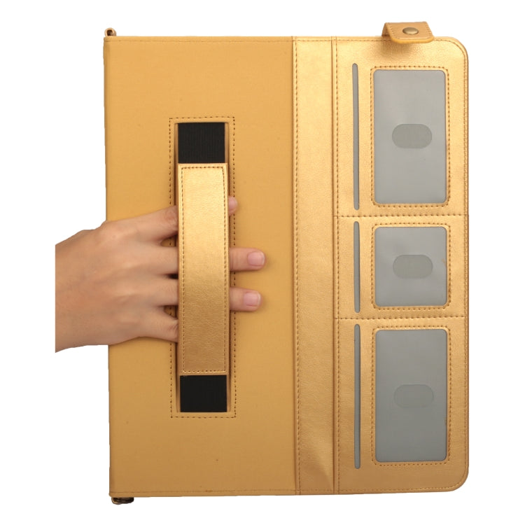 For iPad Pro 12.9 inch (2018) Envelope Horizontal Flip PU Leather Case with Card Slots & Pen Slots & Holder & Wallet & Photo Frame & Shoulder Strap