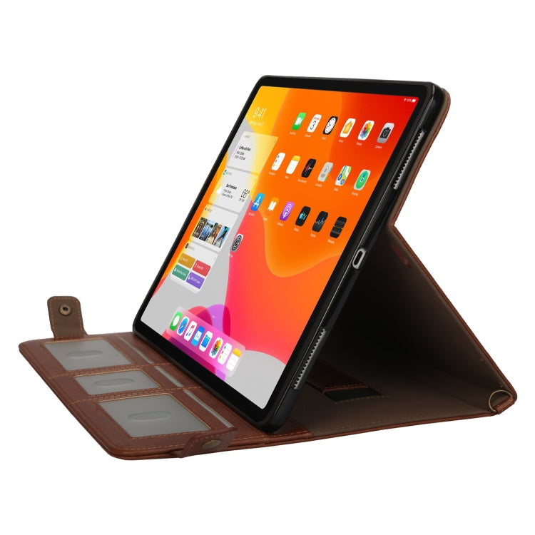 For iPad Pro 12.9 inch (2018) Envelope Horizontal Flip PU Leather Case with Card Slots & Pen Slots & Holder & Wallet & Photo Frame & Shoulder Strap