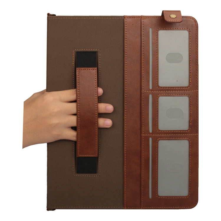 For iPad Pro 12.9 inch (2018) Envelope Horizontal Flip PU Leather Case with Card Slots & Pen Slots & Holder & Wallet & Photo Frame & Shoulder Strap