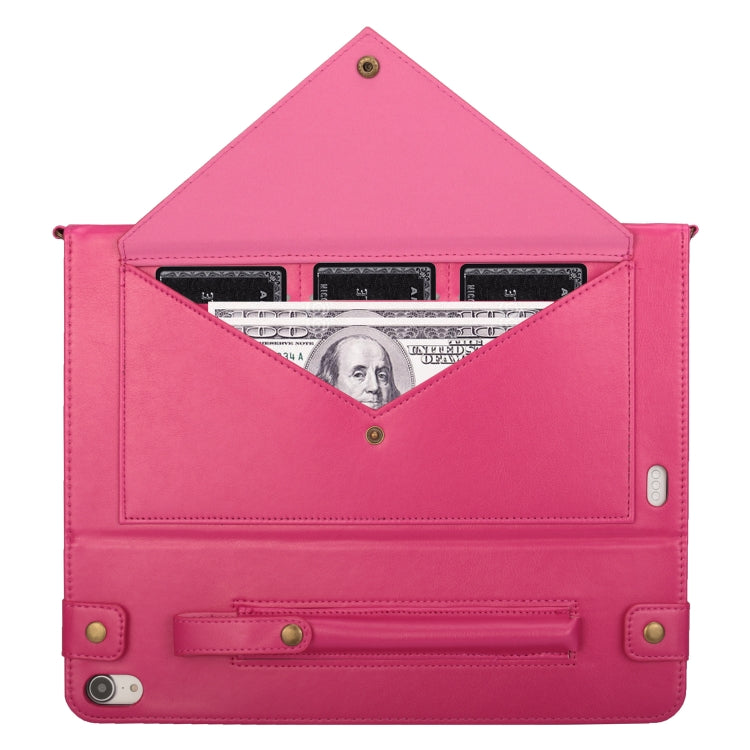 For iPad Pro 12.9 inch (2018) Envelope Horizontal Flip PU Leather Case with Card Slots & Pen Slots & Holder & Wallet & Photo Frame & Shoulder Strap